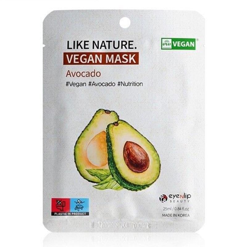 Маска для обличчя Eyenlip Like Nature Vegan Mask Pack Avocado з авокадо 25 мл (8809555253105)