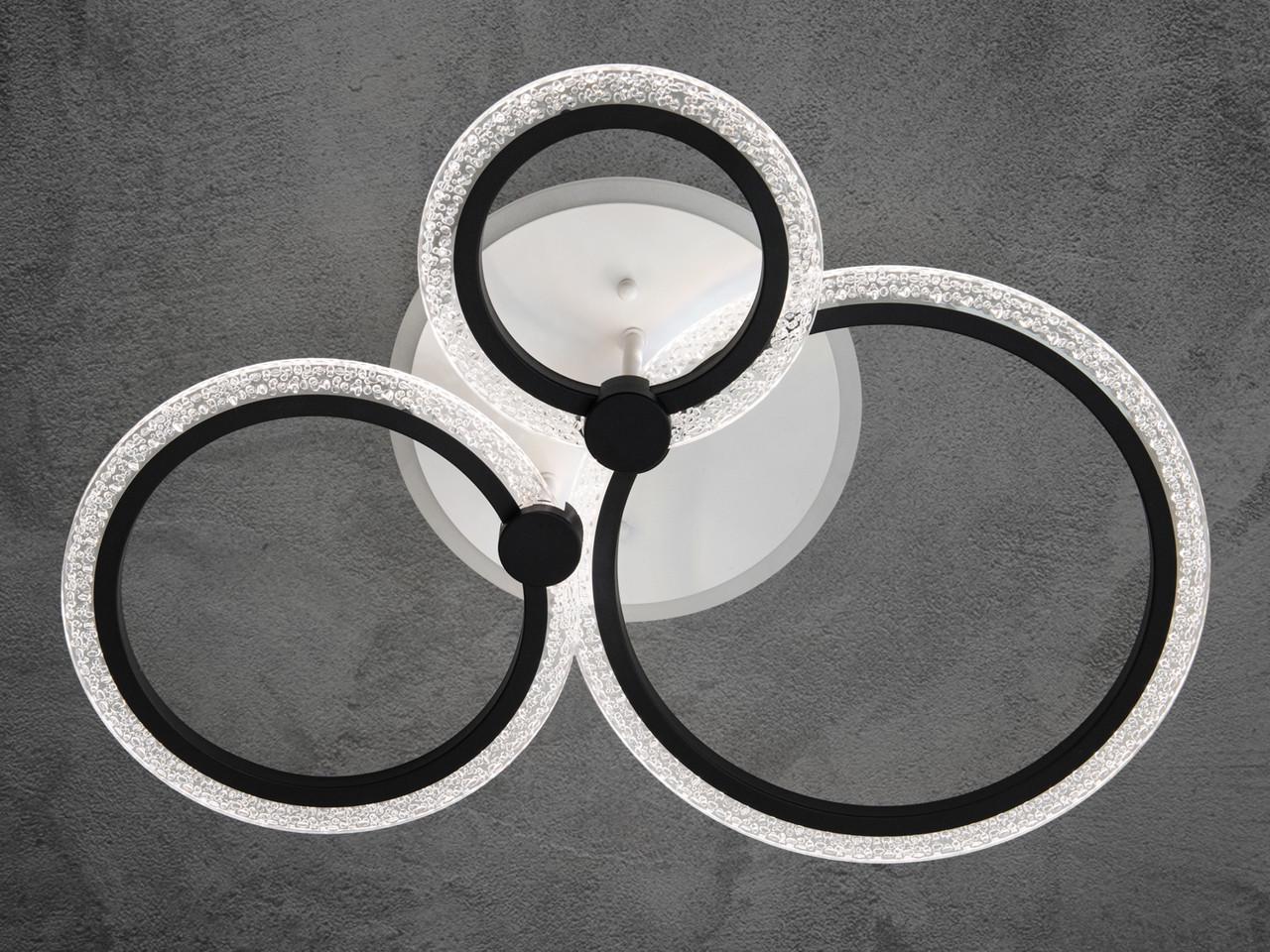 Люстра LED для кухни с подсветкой A8180-3BK-LS 55W на 8м2 Черный (2461100377) - фото 2 Люстра LED для кухни с подсветкой A8180-3BK-LS 55W на 8м2 Черный (2461100377) - фото 2