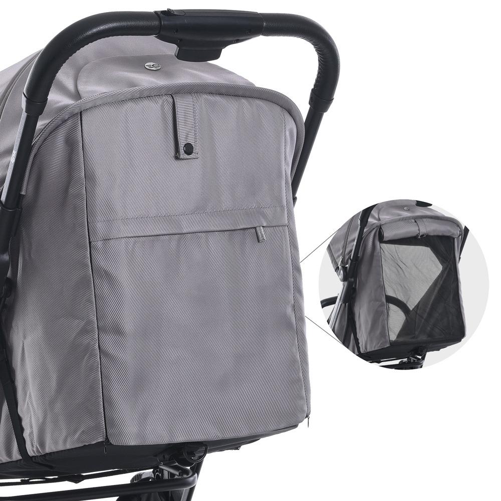Коляска прогулянкова книжка El Camino ME 1129 3 положення спинки чохол LINK Silver Striped (6903317616213) - фото 9