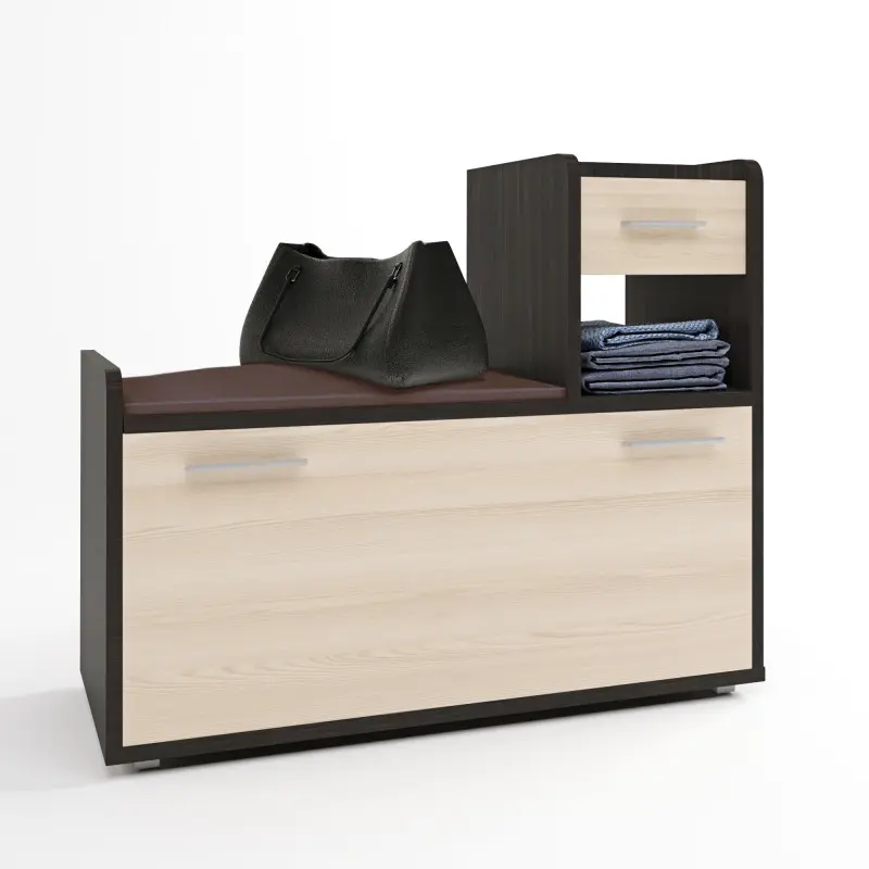 Тумба під взуття Еверест Венге темний/Дуб молочний (22878665)