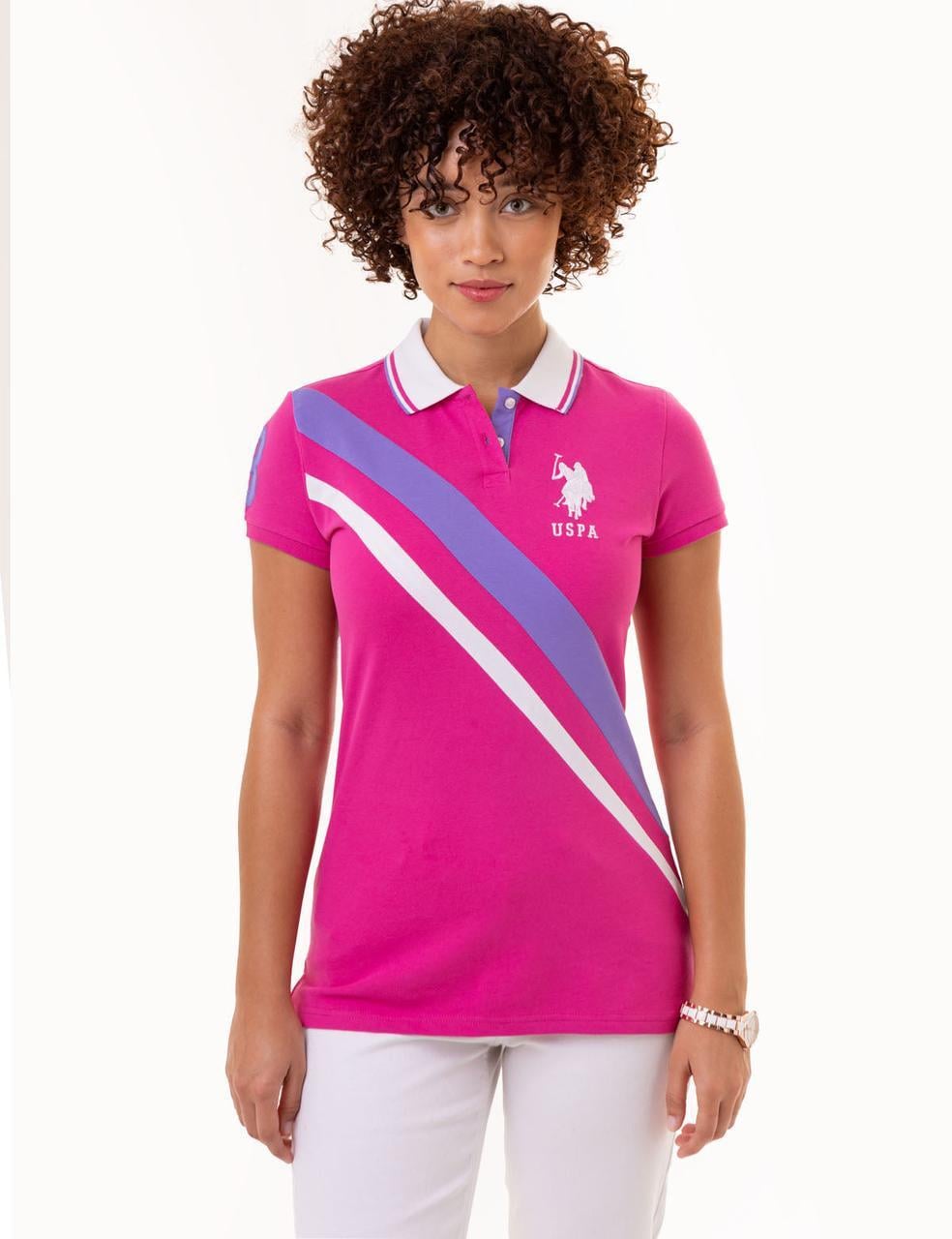 Поло жіноче U.S. Polo ASSN (786660696387) DIAGONAL DOUBLE SASH M Рожевий (2235433610) Поло жіноче U.S. Polo ASSN (786660696387) DIAGONAL DOUBLE SASH M Рожевий (2235433610)