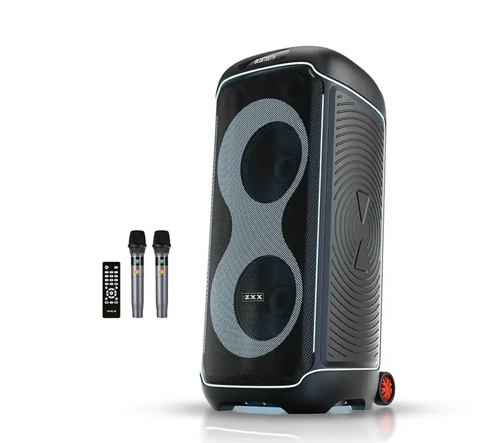 Портативна колонка акустична ZXX 8830 80 Вт 2x10" TWS/FM/USB/TF/BT/LED/REC/ДК/2MIC (676)