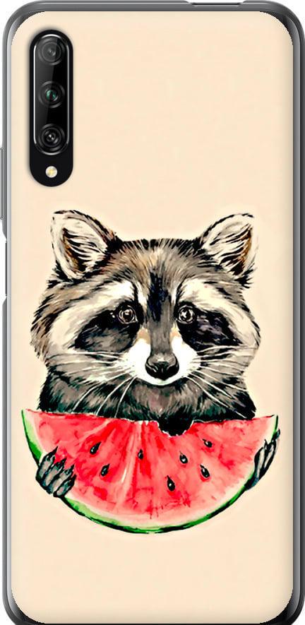 Чехол на Huawei P Smart Pro Енотик с арбузом (4605t-1906-42517)