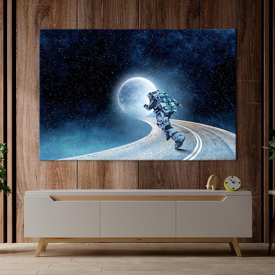 Картина на холсте Космонавт на космической дороге 80x54 см (V219-1_L) Картина на холсте Космонавт на космической дороге 80x54 см (V219-1_L)