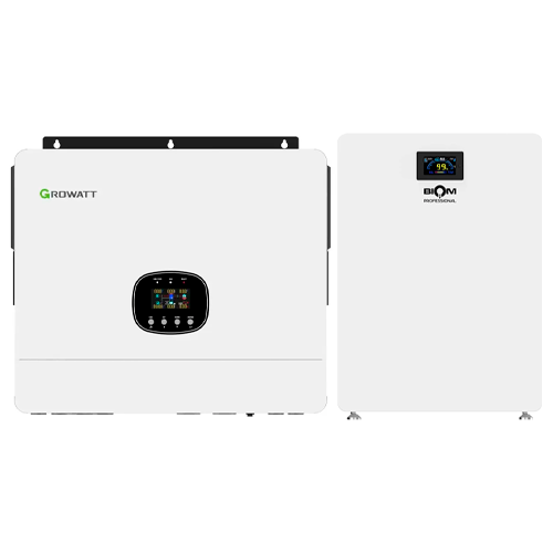 Комплект автономного енергозабезпечення Growatt SPE 8000 ES 8kW та Biom BALFP-512300-V2 15,36kWh White (34618452)
