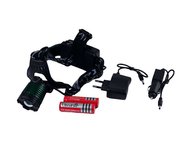 Фонарь налобный 2188-T6 ЗУ microUSB zoom Box (4890)