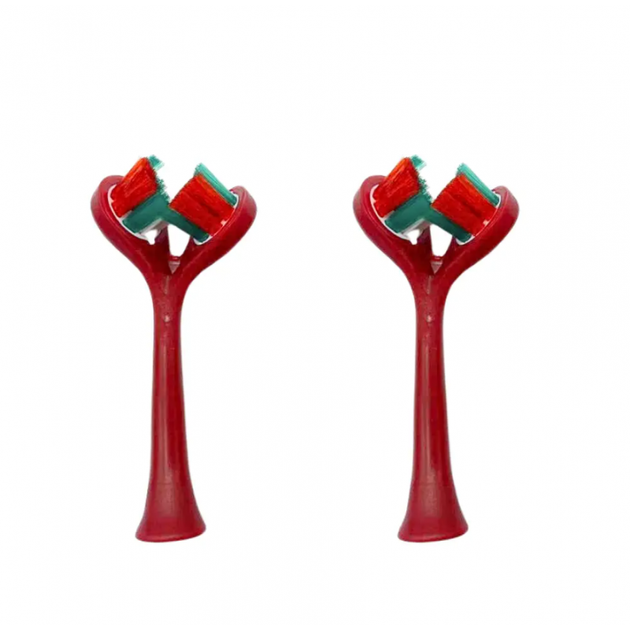 Электрическая ультразвуковая зубная щетка Tooth Brush на 3 режима с двойной головкой Красный - фото 4 Электрическая ультразвуковая зубная щетка Tooth Brush на 3 режима с двойной головкой Красный - фото 4