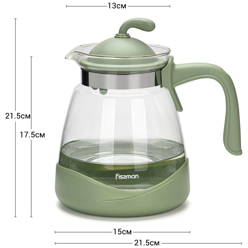 Кувшин Fissman 2 л Зеленый (6456) - фото 4 Кувшин Fissman 2 л Зеленый (6456) - фото 4