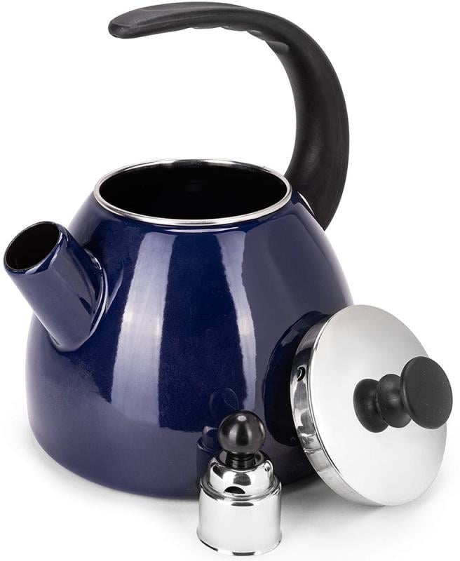 Чайник эмалированный Kamille Boiling Water со свистком 2,5л Синий - фото 5 Чайник эмалированный Kamille Boiling Water со свистком 2,5л Синий - фото 5