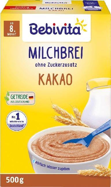 Каша молочна пшенична Bebivita з какао для дітей з 8 місяців 500 г