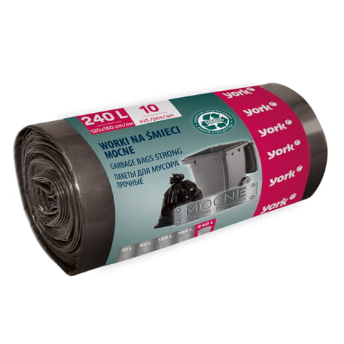 Пакет для сміття York 240 л х 10 шт. 150х120 см 52 мкм (2036775124)