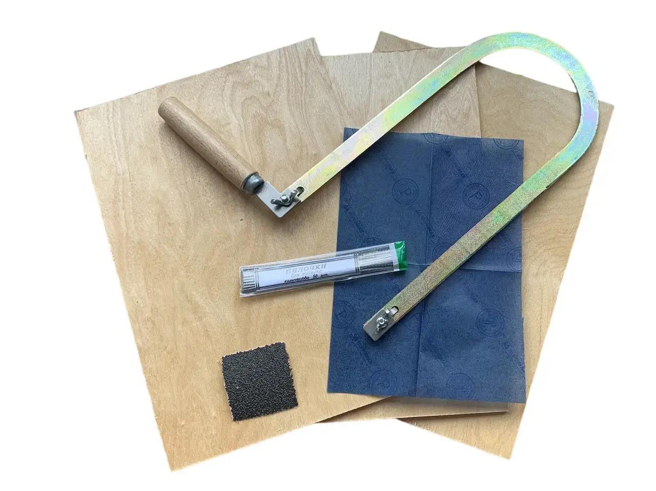 Набор для выпиливания плоский лобзик/пилочки/дощечки (А4-12)