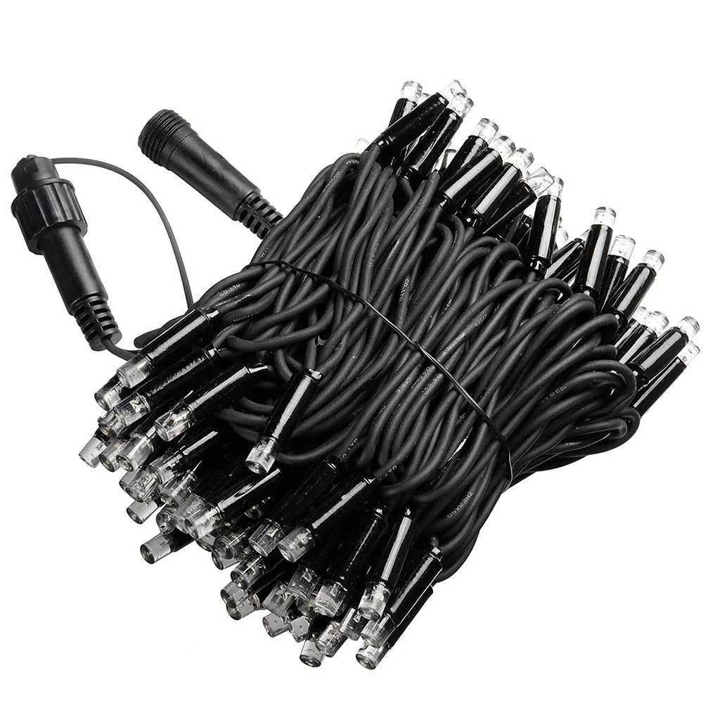 Гирлянда цепь светодиодная 5 м 100 LED прямые лампочки от сети Синий