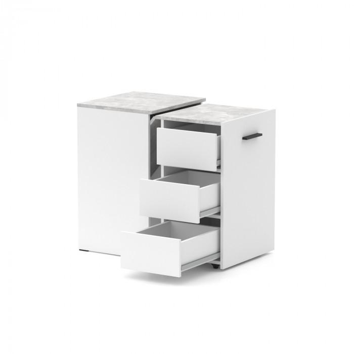 Стіл-трансформер Knap Hobana Box 3 World 140х50х75 см Білий/Ательє світлий (S201030122) - фото 2 Стіл-трансформер Knap Hobana Box 3 World 140х50х75 см Білий/Ательє світлий (S201030122) - фото 2