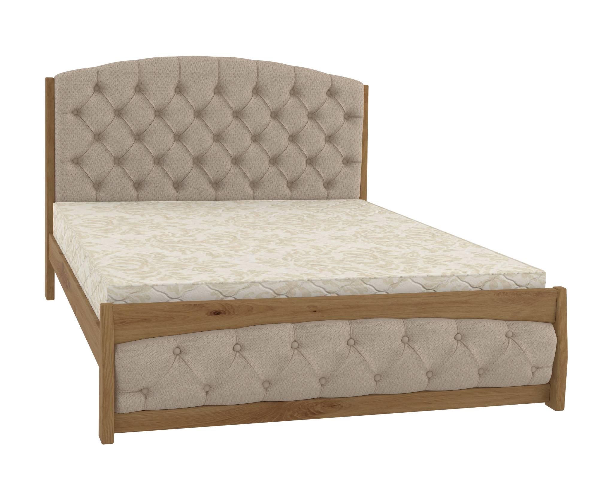 Кровать полуторная Mebigrand Мехико 23 120х190 см Орех светлый/Аляска (MBG-1332)