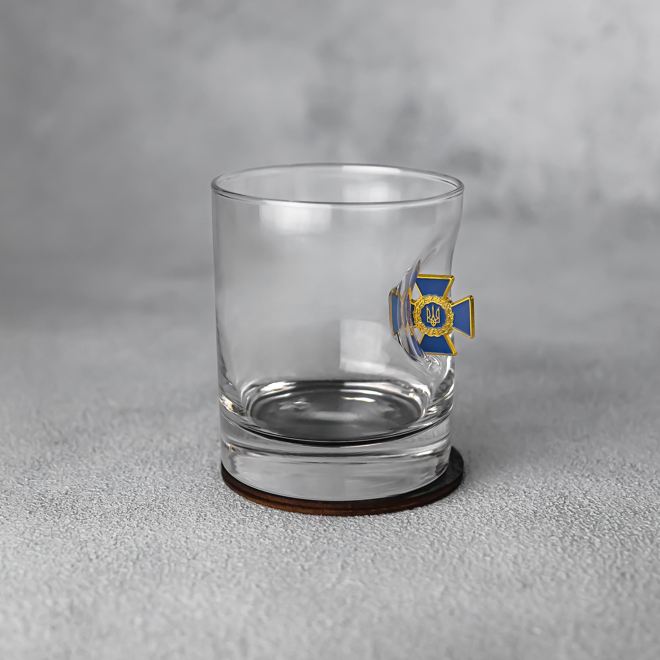 Стакан для виски VSKLO с эмблемой СБУ 310 мл