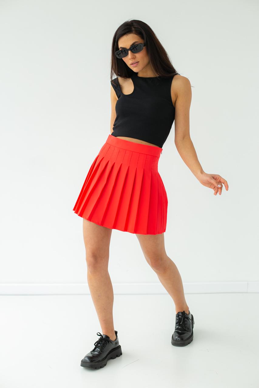 Юбка мини QU STYLE L Коралловый (9505929)