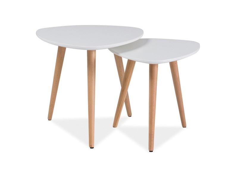 Комплект журнальных столов Signal Nolan A Белый/Бук