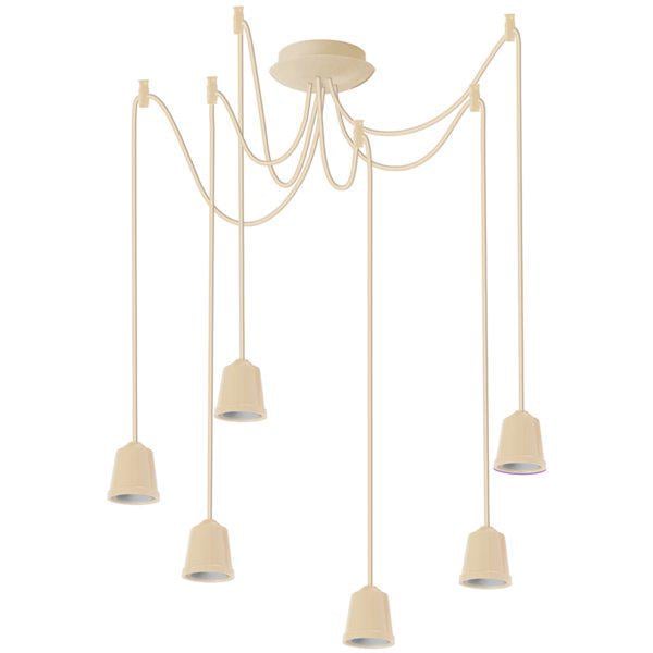 Підвісний світильник ERKA 626 стельовий 6xЕ27 2 м Слонова кістка (27551110)