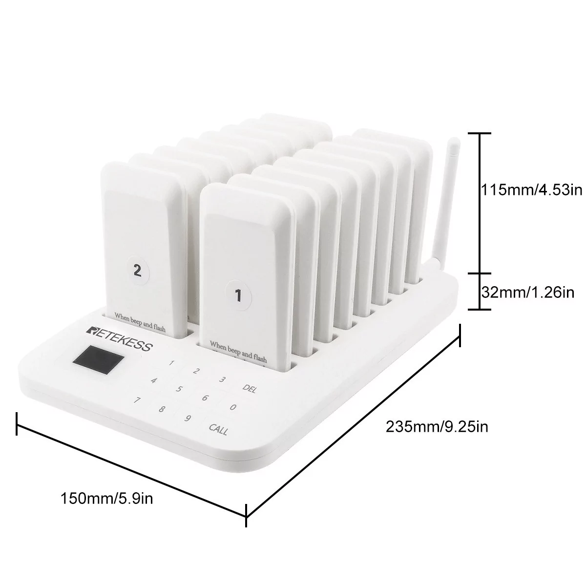 Система пейджингова Retekess TD157 для ресторанів Білий (TD157-W) - фото 4