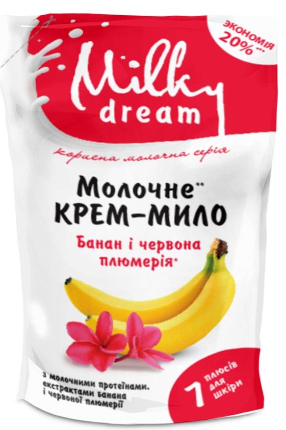 Крем-мыло жидкое Milky Dream Банан и красная Плюмерия дой-пак 1000 мл