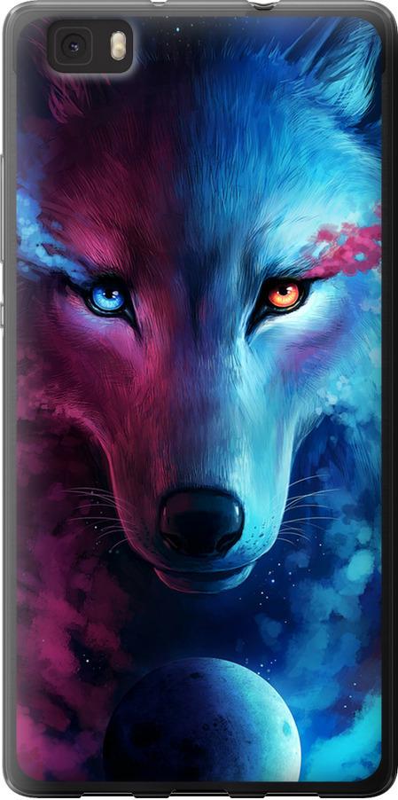 Чехол на Huawei Ascend P8 Lite Арт-волк (3999u-126-42517)