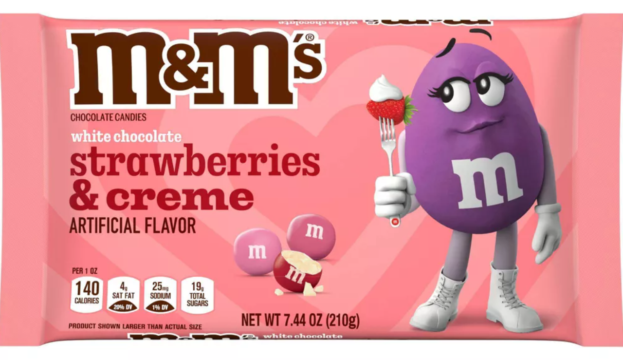 Драже M&M's White Chocolate Strawberries and Cream Valentine's Day 210 г (2496094363)