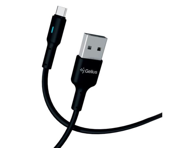 Кабель Gelius Lumin Lamp GP-UC100C USB-A-Type-C 2 м 30W Black (0100000100087)