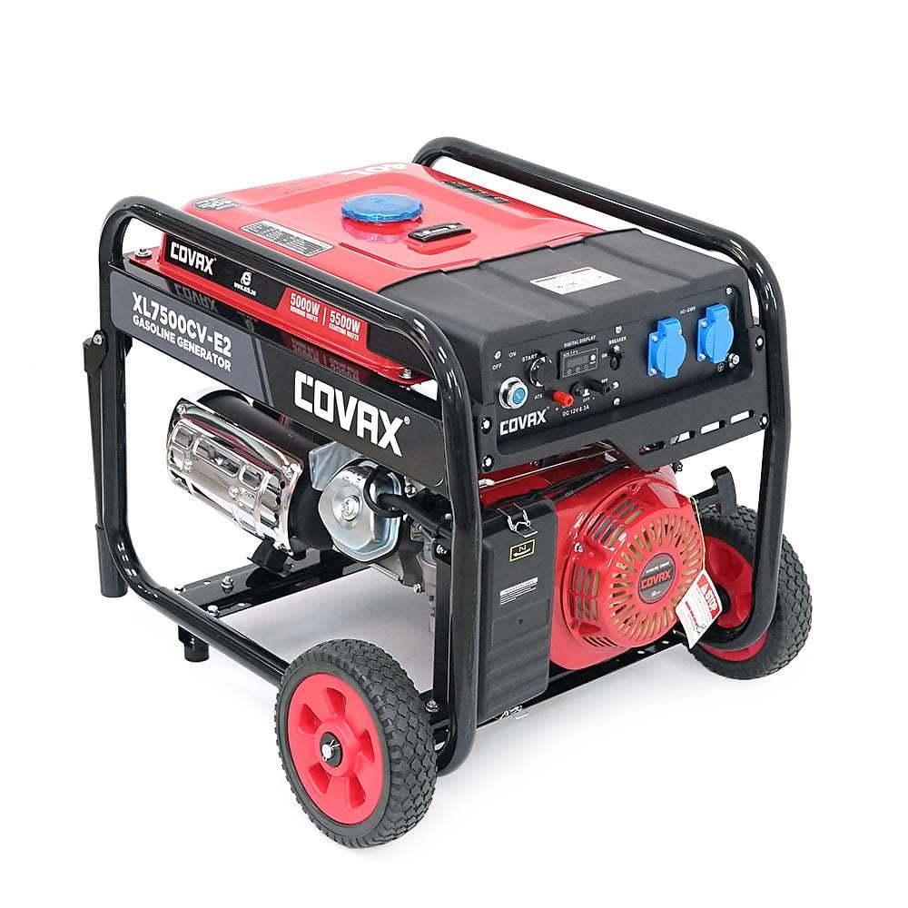 Генератор бензиновий Covax XL7500CV-E2 5,0kW однофазний 220V 50Hz DC12V 13HP Electric Starter tank 25L 690x535x555 мм (39153)