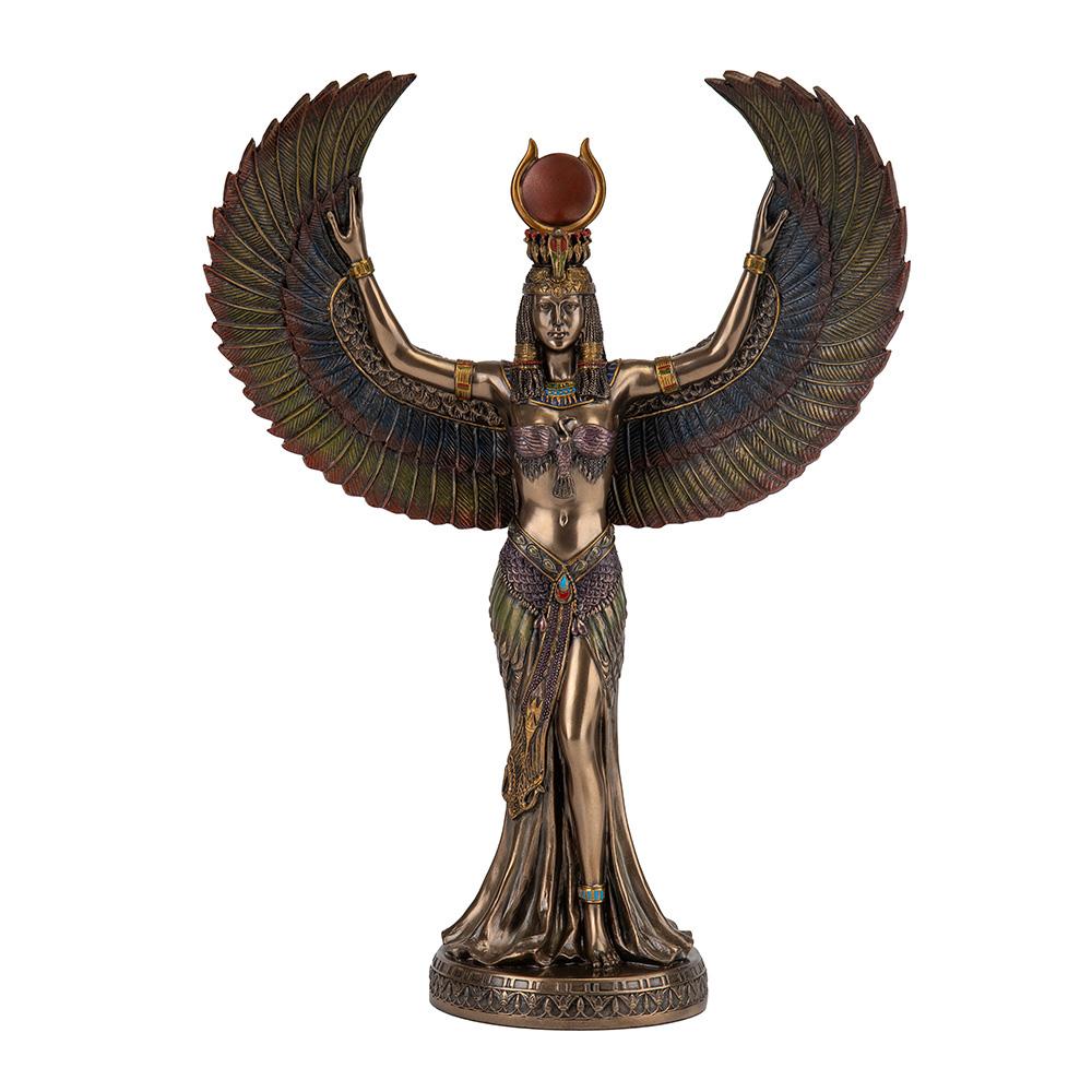Статуэтка декоративная Исида: Богиня Материнства и Защиты из полистоуна 33 см Бронзовый
