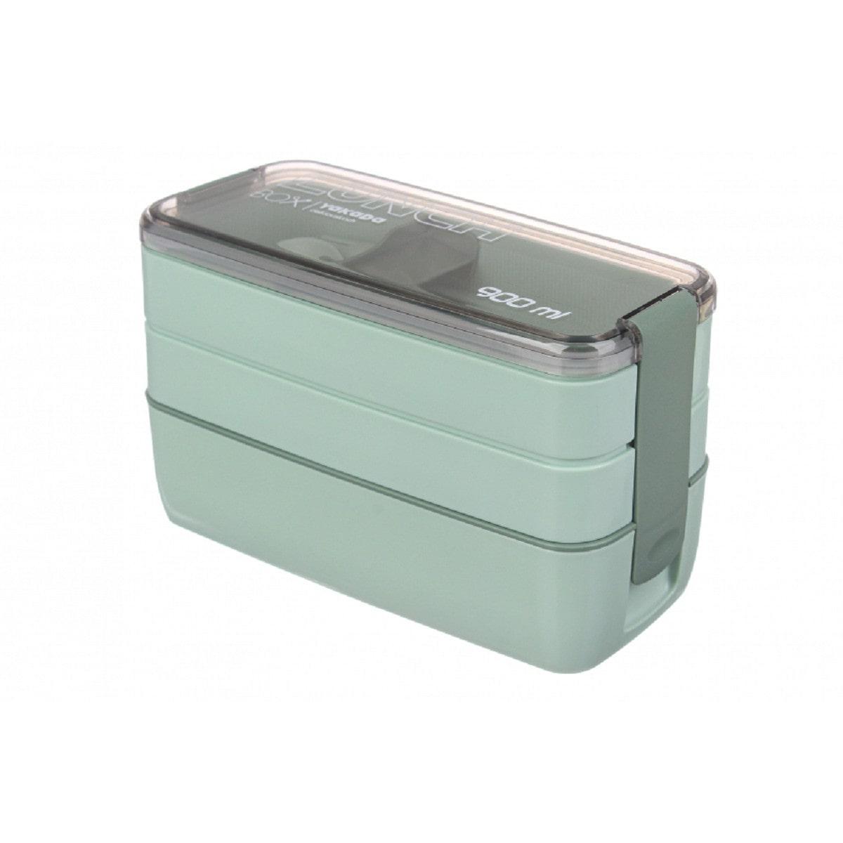 Термосумка + Ланчбокс на 3 уровня 900 мл + герметичный стакан 500 мл Green (с842) - фото 3 Термосумка + Ланчбокс на 3 уровня 900 мл + герметичный стакан 500 мл Green (с842) - фото 3