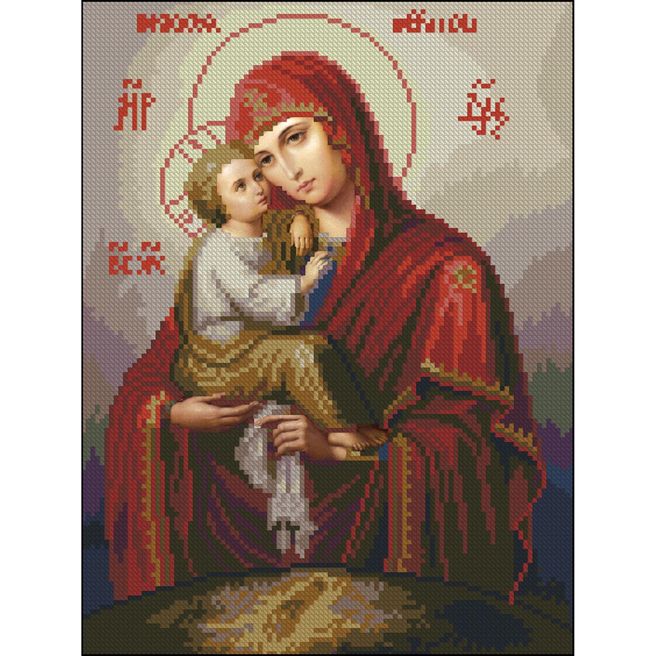Алмазная мозаика Strateg Богородица без подрамника 30х40 см (ZAV3040-32)