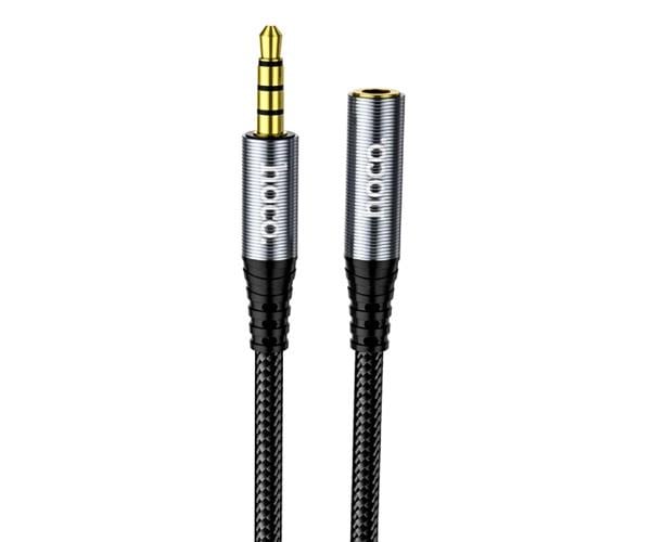 Кабель Hoco Аux UPA20 3.5 audio extension cable 1 м Grey (31200) - фото 2