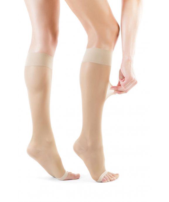 Компресійні гольфи Relaxsan BASIC 1 клас з відкритими пальцями 140 ден р. 2 Тілесний (850А) - фото 4