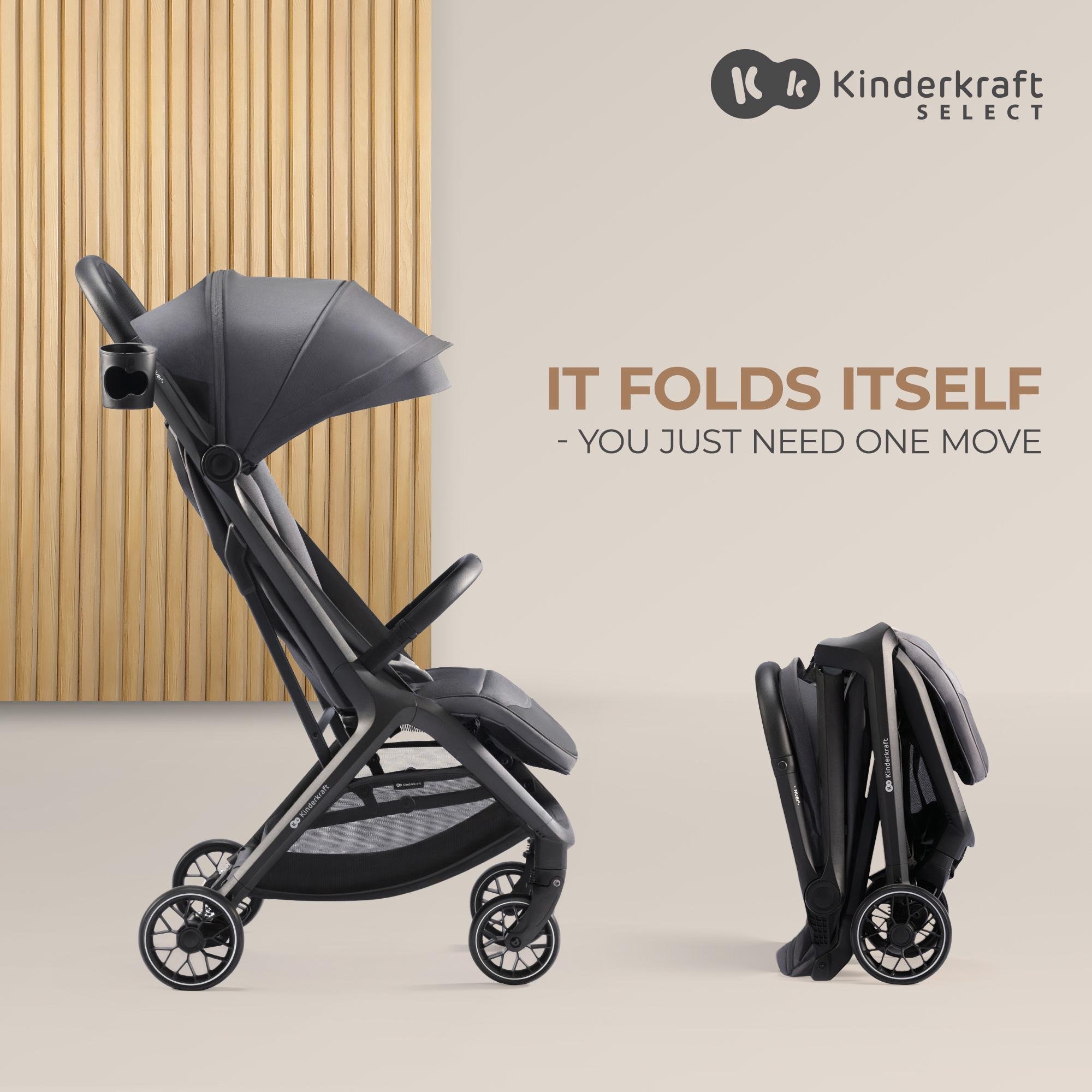 Коляска прогулянкова Kinderkraft Nubi 2 Cloudy Grey (KSNUBI02GRY0000) - фото 8