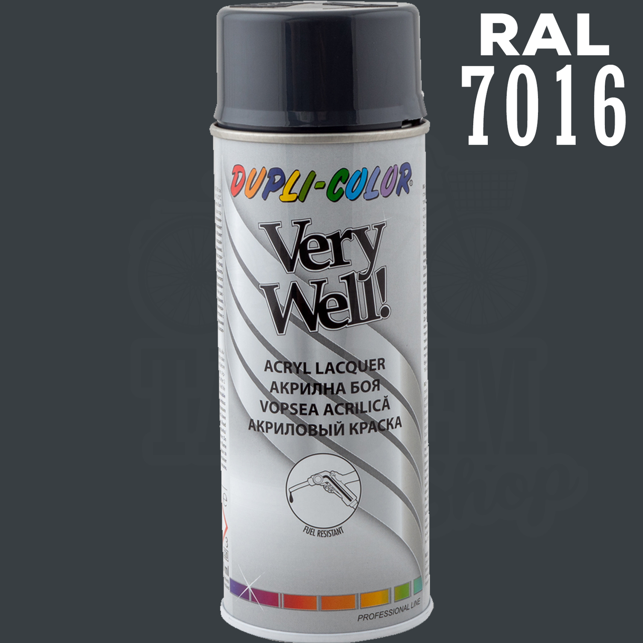 Аерозольна фарба емаль акрилова універсальна Dupli Color Very Well 400 мл Антрацитово-сірий (RAL 7016) - фото 2 Аерозольна фарба емаль акрилова універсальна Dupli Color Very Well 400 мл Антрацитово-сірий (RAL 7016) - фото 2