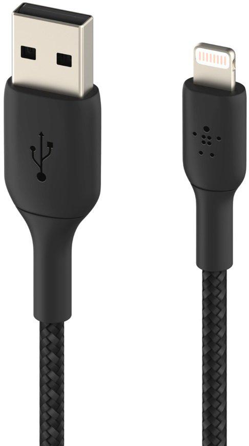 Кабель Belkin USB-A/Lightning BRAIDED 2 м Black - фото 3 Кабель Belkin USB-A/Lightning BRAIDED 2 м Black - фото 3