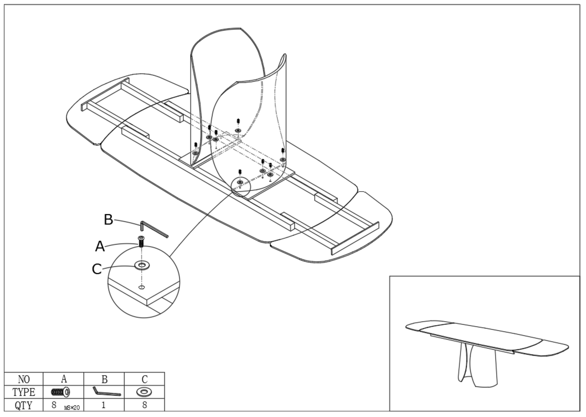 Обеденный стол раскладной Intarsio EDGAR 160-240х90 см Бронзовый/Коричневый (EDGAR160) - фото 11
