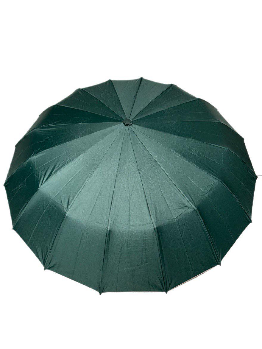 Парасолька-автомат Toprain Umbrella однотонна 16 спиць зі сріблом під куполом Темно-зелений (4016/1) - фото 4 Парасолька-автомат Toprain Umbrella однотонна 16 спиць зі сріблом під куполом Темно-зелений (4016/1) - фото 4
