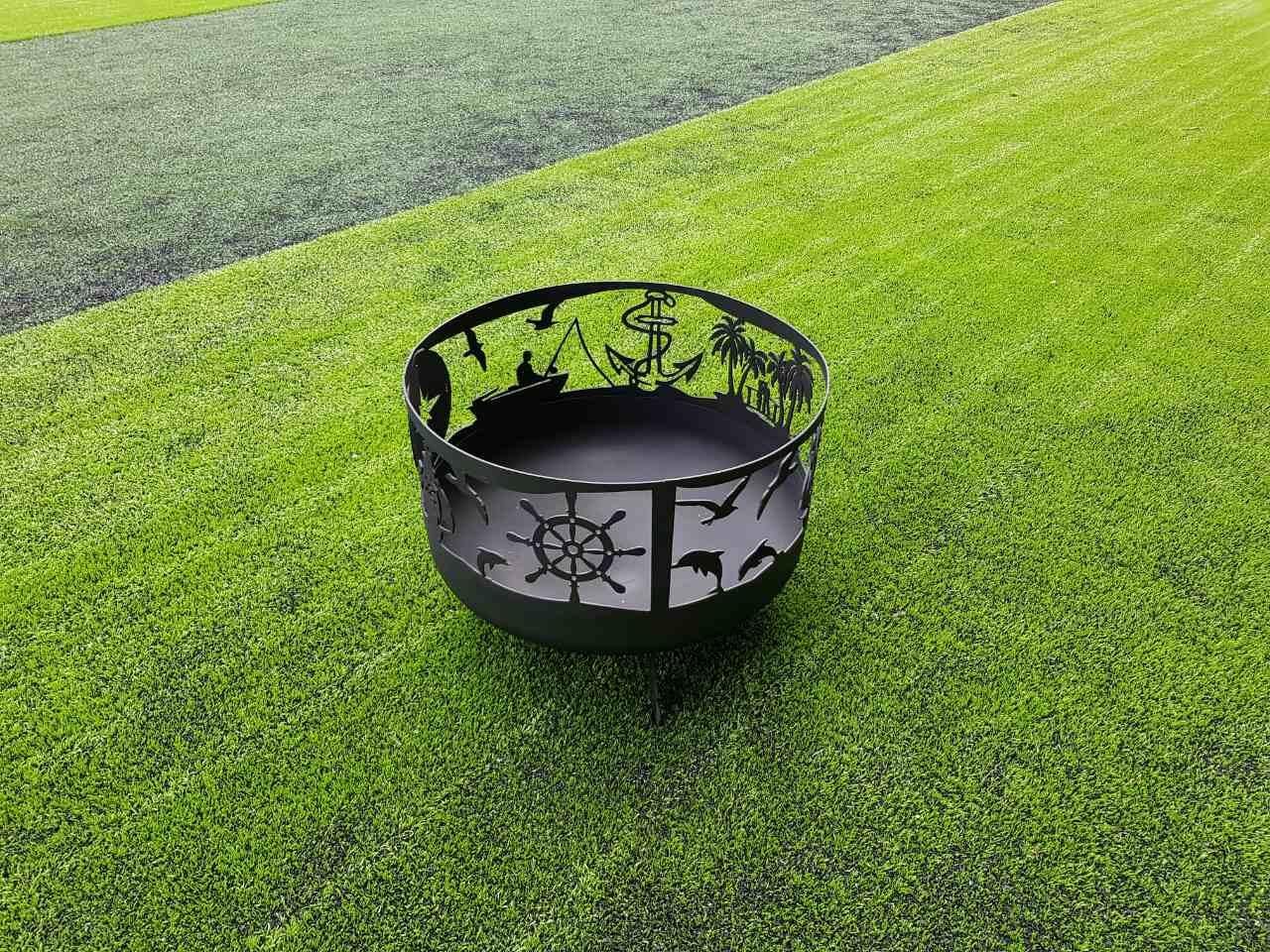 Чаша для вогню металева Море різьблена d 60 см (32692387)