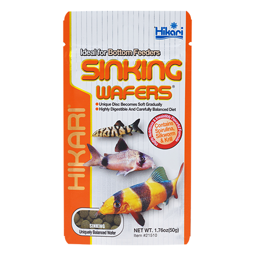 Корм Hikari Tropical Sinking Wafers для акваріумних всеїдних сомиків 3+ см диски 5 мм 50 г тонучий (21510)