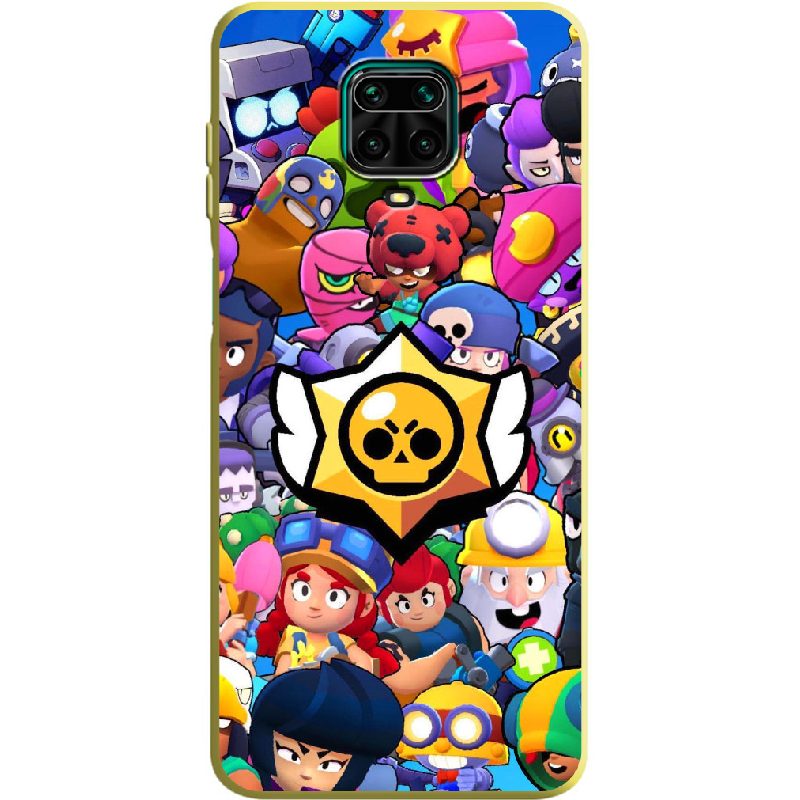 Чехол Boxface Xiaomi Redmi Note 9S Brawl Stars Желтый силикон (39475-up2389-39918)