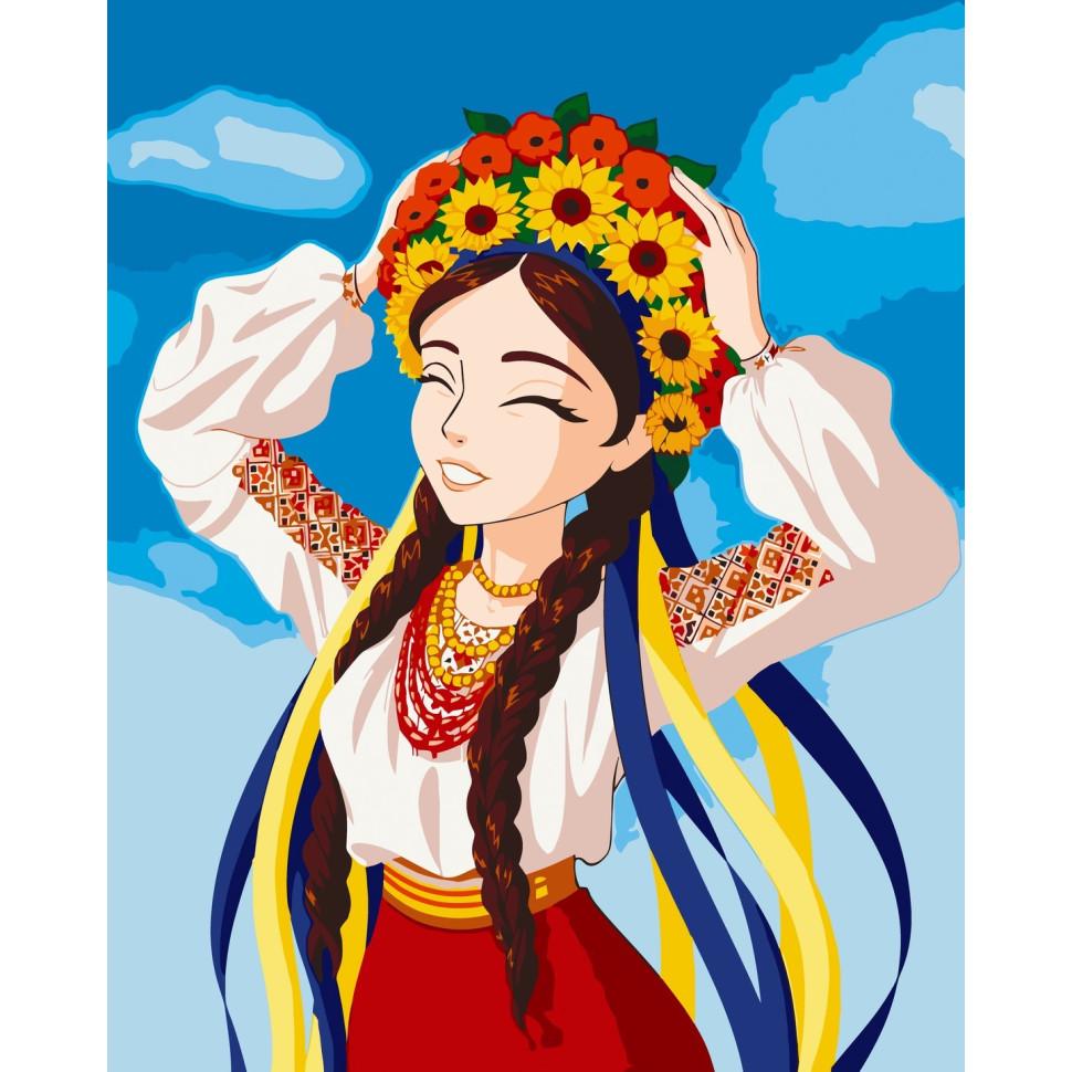 Картина по номерам ART CRAFT Юная украинка 40х50 см (2987254691)