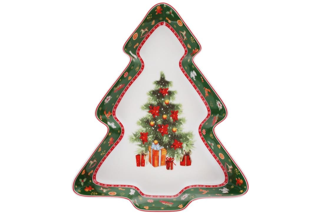 Блюдо в форме елочки фарфоровое BonaDi 30,5 см (498-281)