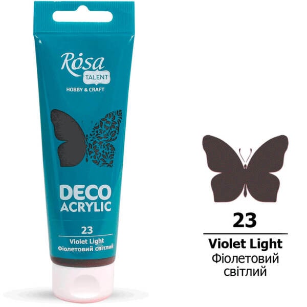 Акриловая краска для декора ROSA Talent 23 75 мл Фиолетовый светлый матовый (322223) - фото 1 Акриловая краска для декора ROSA Talent 23 75 мл Фиолетовый светлый матовый (322223) - фото 1