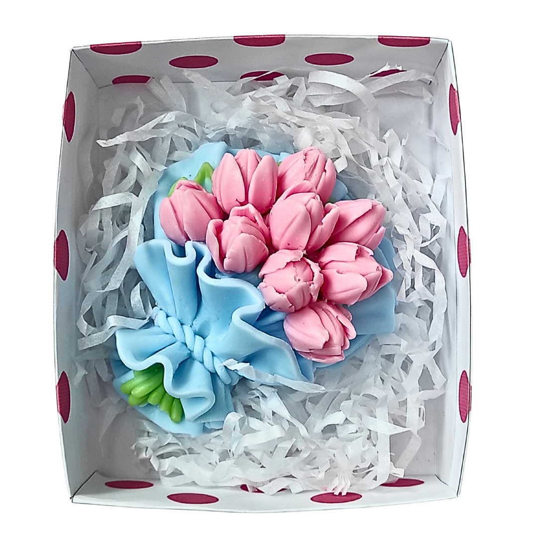 Мыло женское Букет тюльпанов ручная работа (MS-00659)