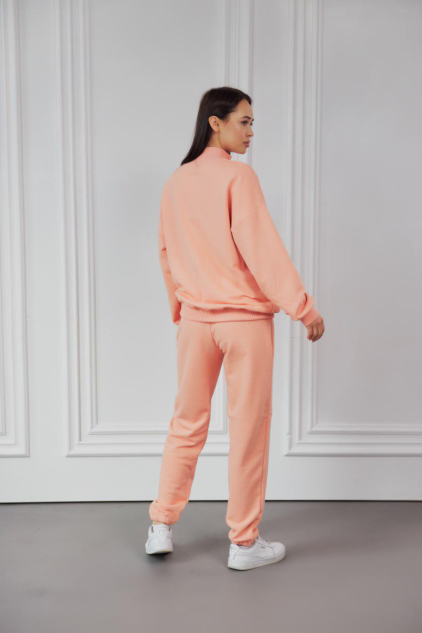 Костюм спортивный женский М148.3 3-х нитка M Персиковый (162-1-61) - фото 5 Костюм спортивный женский М148.3 3-х нитка M Персиковый (162-1-61) - фото 5