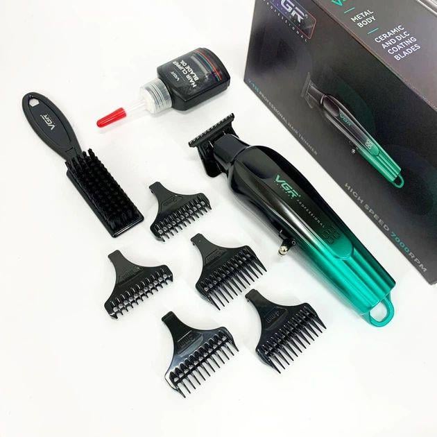 Триммер для стрижения VGR V-935 с Т подобным лезвием и LED дисплеем Green/Black (10644)
