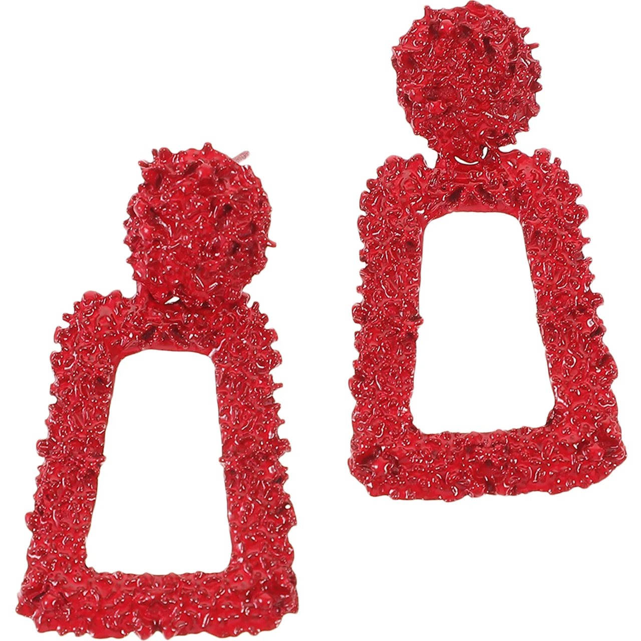 Сережки трапеція Червоний (1197819312)