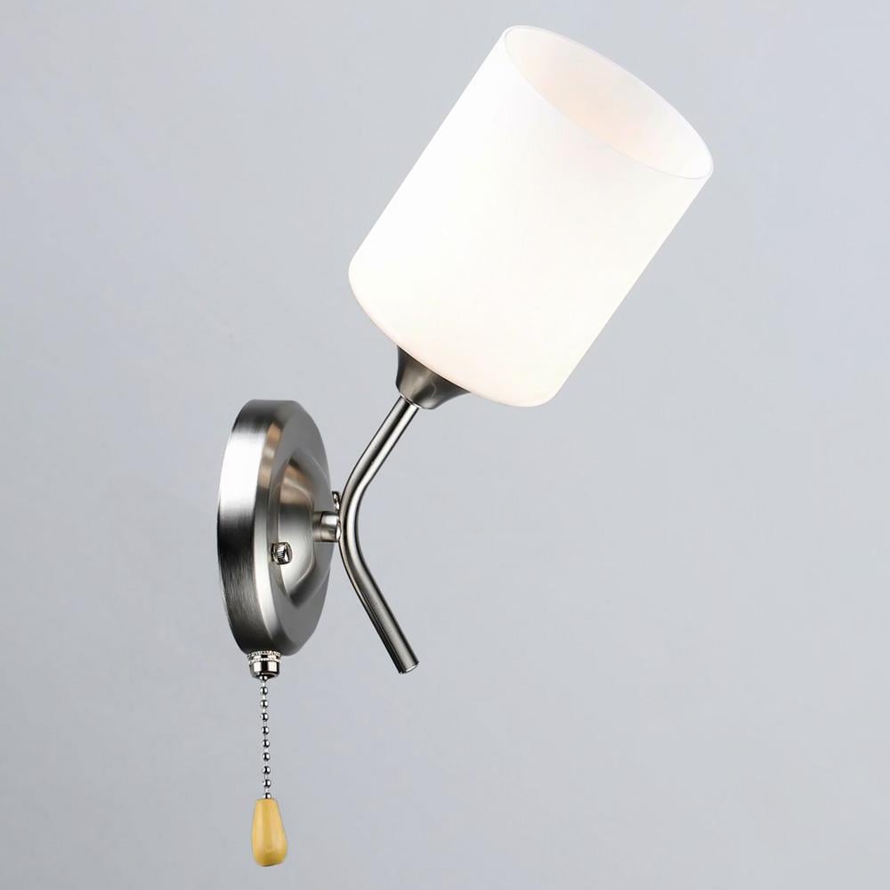 Светильник настенный Light House SRS-20250/1W никель плафон Белый